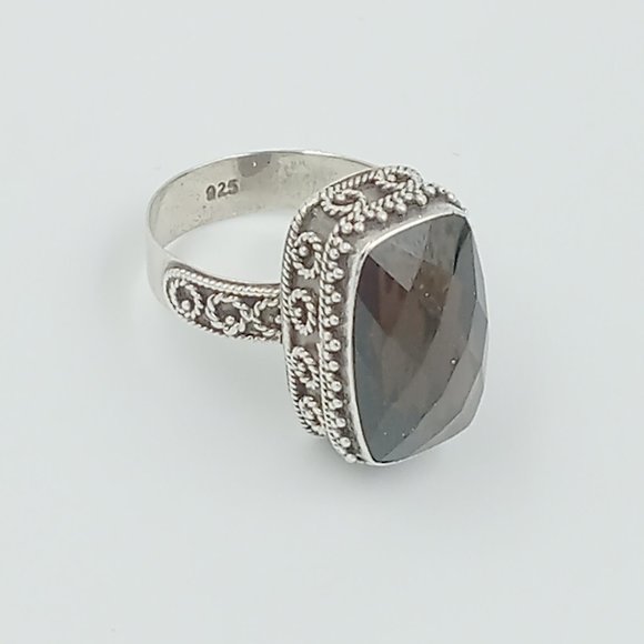 Bali Style Sterling Silver Smokey Quartz - Picture 6 of 12